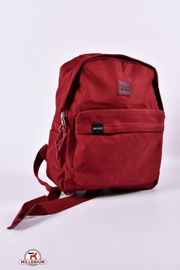 Рюкзак из плащевки (цв.бордовый) размер 33/25/10 см. арт.1004