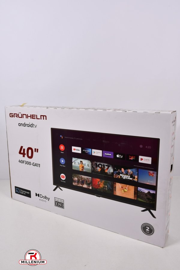 Телевизор SMART TV 40F300-GA11 Google android 11.0 color box (GRUNHELM) арт.40F300-GA11