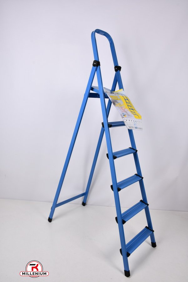 Драбина металева синя WORK`S 6 сходинок3,5м. вага 7 кг. арт.406