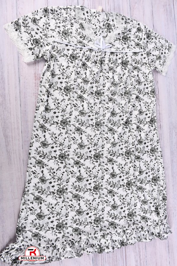 Ночная рубашка женская (цв.белый/черный) Размеры в наличии : 52, 54, 58 арт.632-1