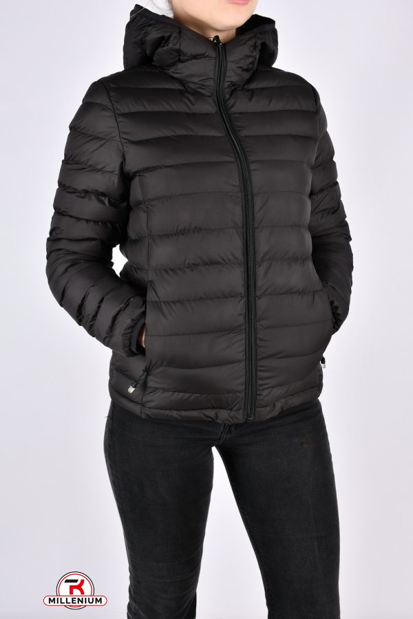 Куртка женская демисезонная (цв.черный) из плащевки Размеры в наличии : 40, 42, 44 арт.3101