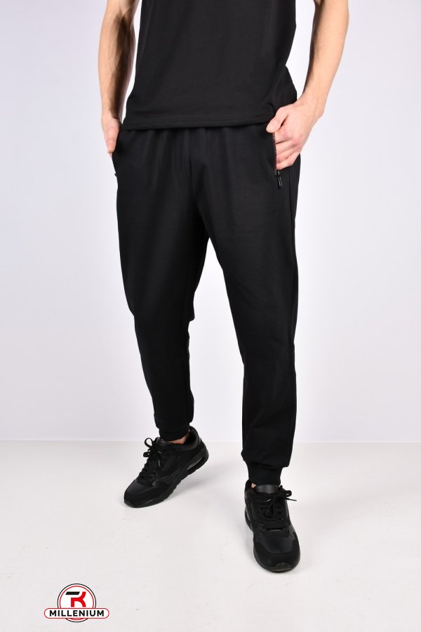 Чоловічі штани (кол. чорний) трикотажні "MINCHENG" Розміри в наявності : 50, 56, 58 арт.9529