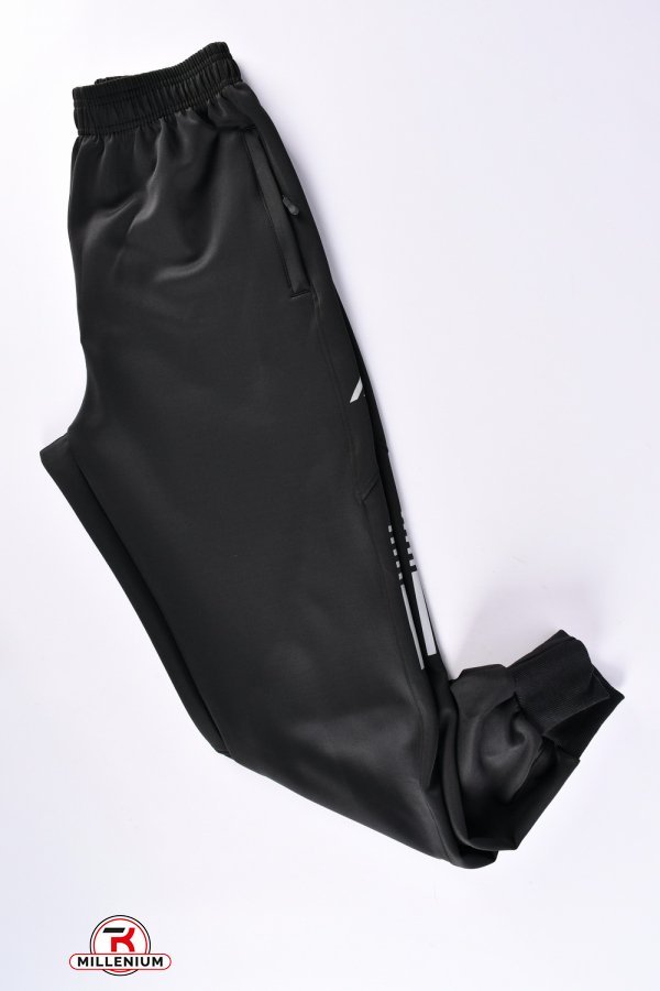 Штани чоловічі спортивні (кол. чорний) (95% Polyester 5% Spandex) "ALE" Об'єм в наявності : 60 арт.91704