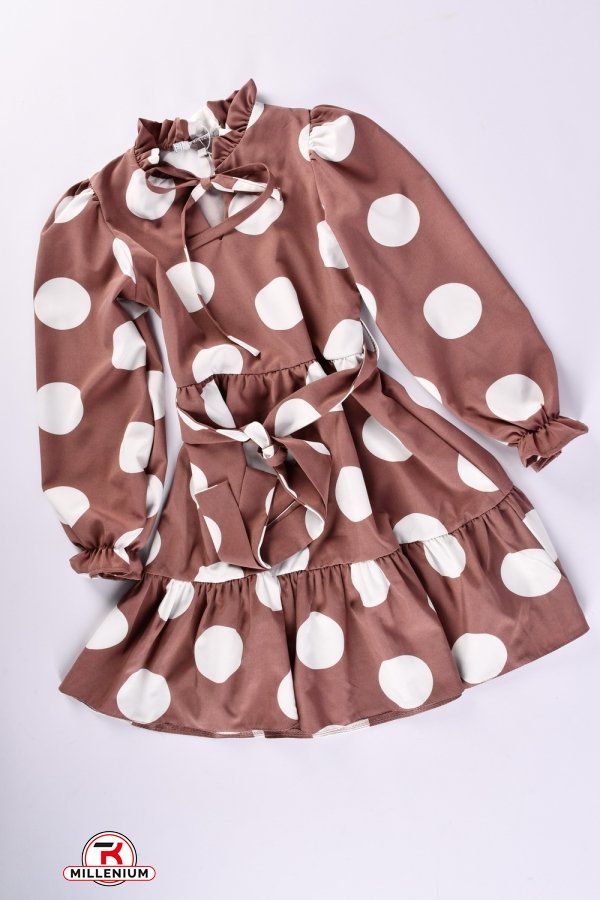 Платье для девочки (цв.коричневый) Рост в наличии : 128, 152 арт.535