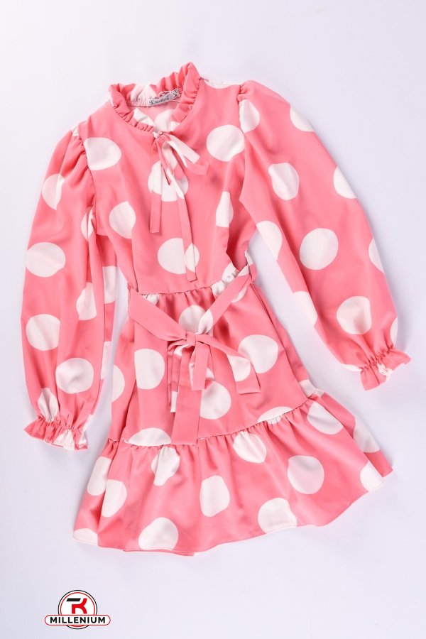 Платье для девочки (цв.розовый) Рост в наличии : 128, 134, 140, 146, 152 арт.535