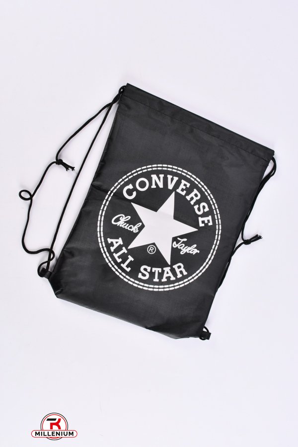 Сумка-рюкзак з плащової тканини (кол. чорний) розмір 40/30 см арт.converse