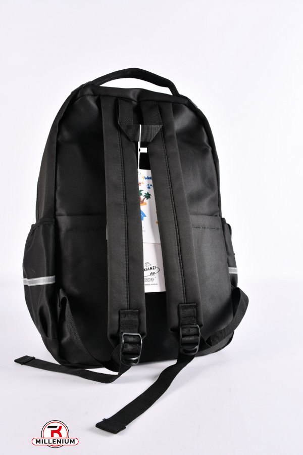 Сумка-рюкзак (ткань коттон) (цв.чёрный) размер 42/28/14 см. арт.S258