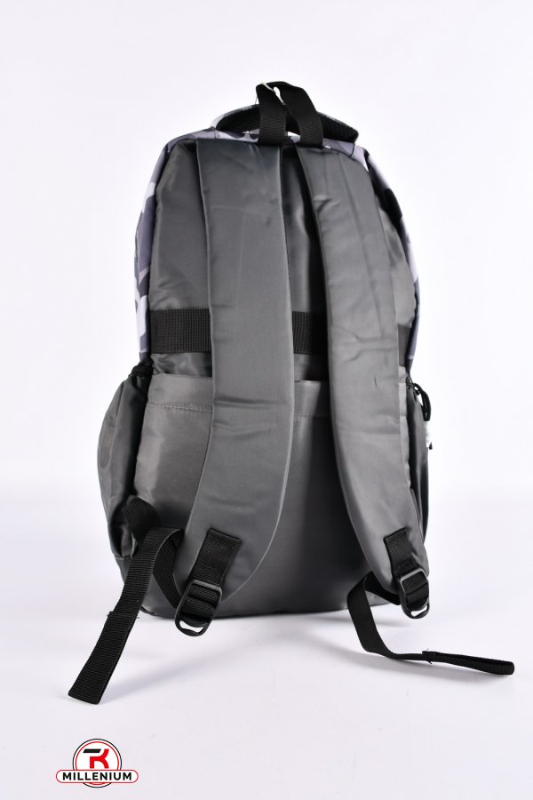 Рюкзак с плащевой ткани (цв.т.серый) размер 45/29/12 см. арт.S294