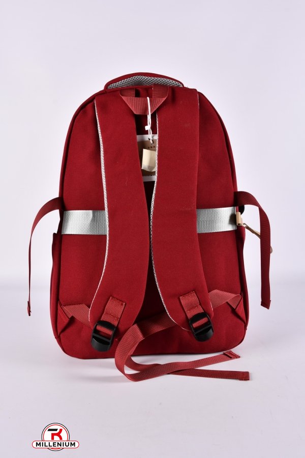 Рюкзак з плащової тканини (кол. бордовий) розмір 45/29/12 см. арт.G3652