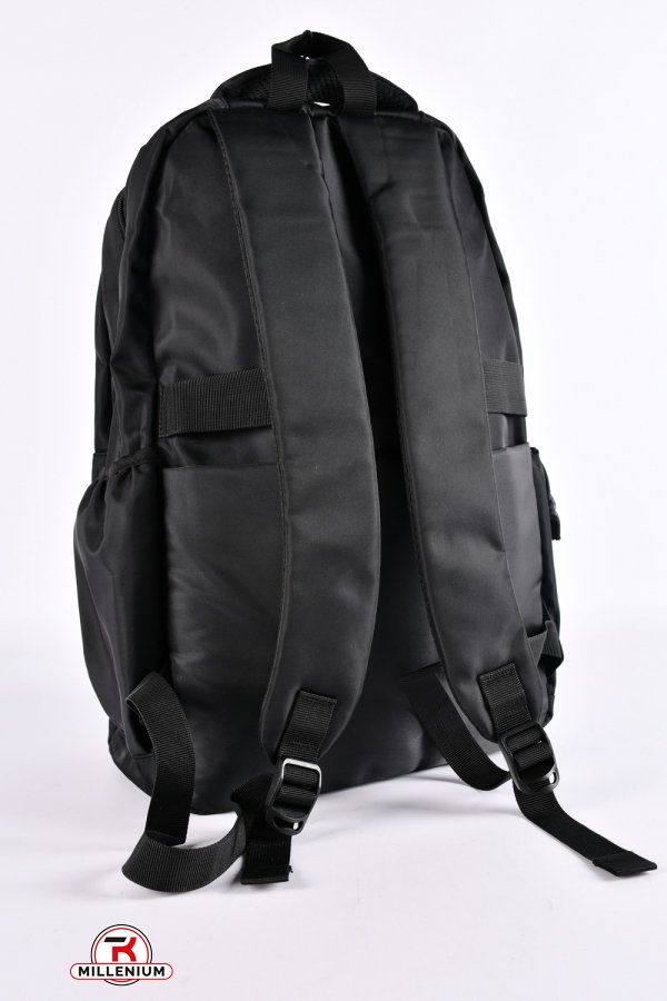Рюкзак с плащевой ткани (цв.черный) размер 47/30/13 см. арт.S291