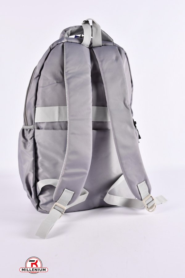 Рюкзак с плащевой ткани (цв.св.серый) размер 47/30/13 см. арт.S291