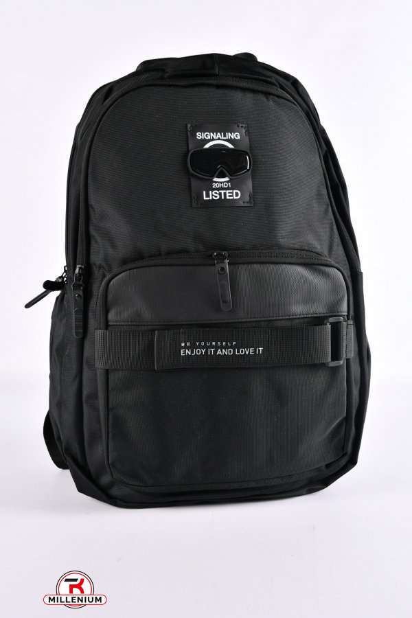 Рюкзак із плащової тканини (кол. чорний) розмір 47/30/13 см. арт.S309
