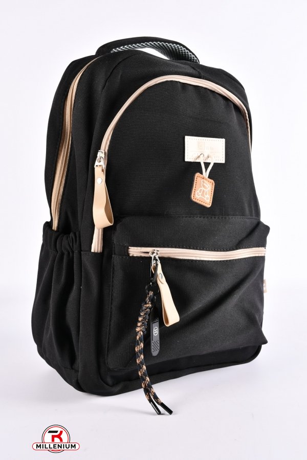 Рюкзак с плащевой ткани (цв.черный) размер 45/29/13 см. арт.MM4802