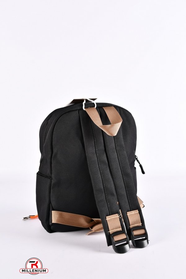 Рюкзак з плащової тканини (кол. чорний) розмір 27/22/8 см. арт.G3659