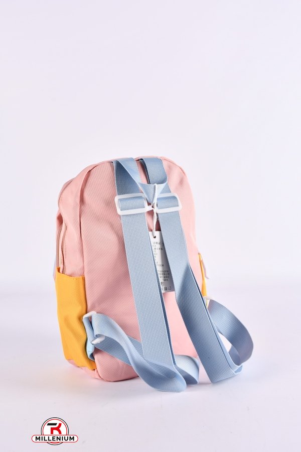 Рюкзак з плащової тканини (кол. рожевий/жовтий) розмір 29/19/8 см. арт.Z1531