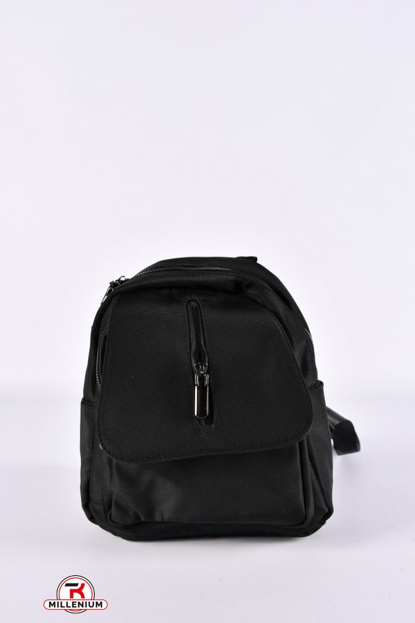 Рюкзак из плащевки (цв.черный) размер 25/21/9см. арт.L897-1