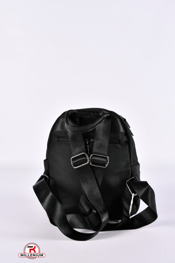 Рюкзак з плащової тканини (кол. чорний) розмір 25/21/9см. арт.L897-1