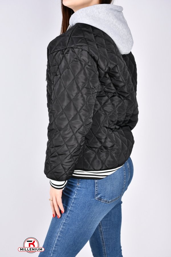 Куртка жіноча (кол. чорний) демісезонна з плащівки Розміри в наявності : 44, 46, 48 арт.5239