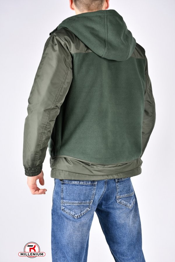 Куртка мужская (цв.зеленый) демисезонная из плащевки "PUMA" Размеры в наличии : 48, 50, 52, 54, 56 арт.8956