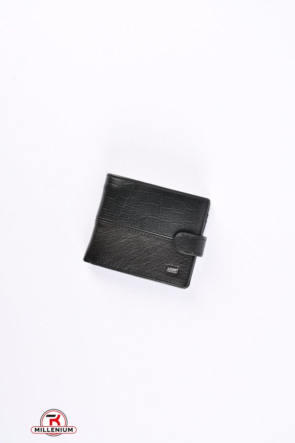 Кошелёк мужской кожаный (color.black) размер 11/9 см."ALFA RICCO" арт.AR8801/75NC