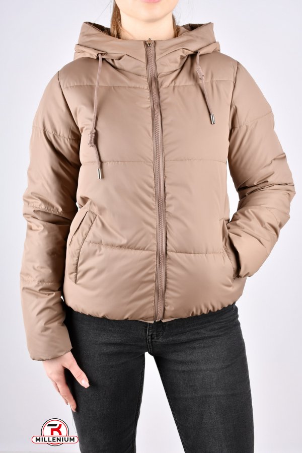 Куртка женская демисезонная (цв.капучино) болоневая "UNIMOCO" Размеры в наличии : 42, 44, 46, 48 арт.979