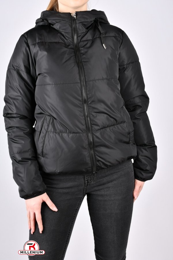Куртка женская демисезонная (цв.чёрный) болоневая "UNIMOCO" Размеры в наличии : 42, 48 арт.979