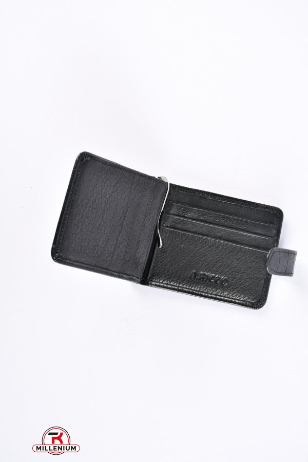 Кошелёк мужской кожаный (color.black) размер 12/10 см. ALFA RICCO арт.AR8391/75C