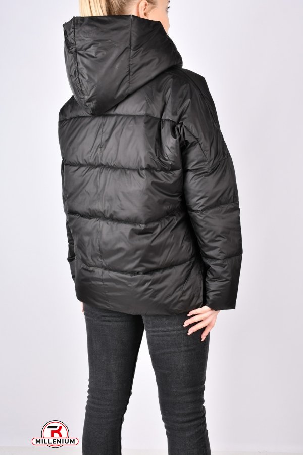 Куртка жіноча демісезонна (кол. чорний) болонева Розміри в наявності : 46, 48, 50, 52 арт.BM938