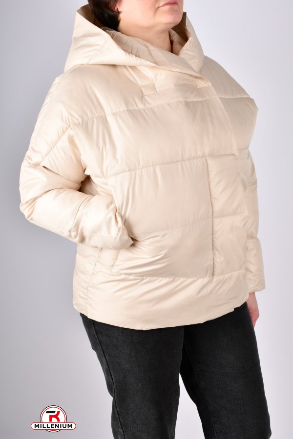 Куртка женская демисезонная (цв.кремовый) болоневая Размеры в наличии : 46, 48, 50, 52 арт.BM938