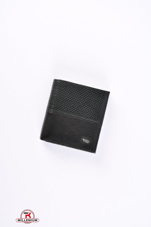 Кошелёк мужской кожаный (color.black) размер 10/9см. "ALFA RICCO" арт.AR8307/B.DNC2