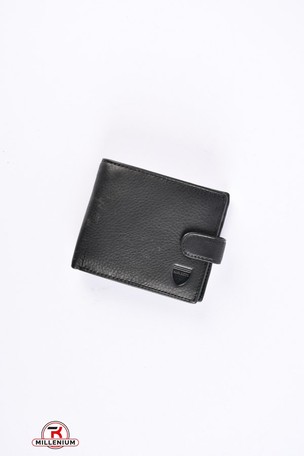 Кошелёк мужской кожаный (color.black) размер 10/9 см."ALFA RICCO" арт.AR8801/N