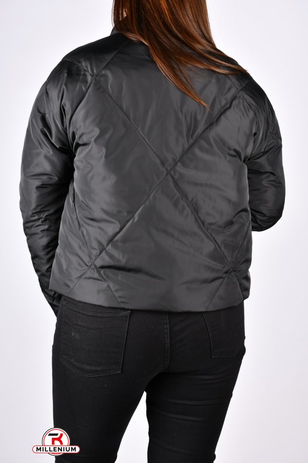 Куртка женская демисезонная (цв.чёрный) болоньевая "UNIMOCO" Размеры в наличии : 46, 48, 50, 52 арт.6810