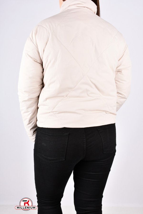 Куртка жіноча демісезонна (кол. кремовий) болонева "UNIMOCO" Розміри в наявності : 50, 52 арт.6810