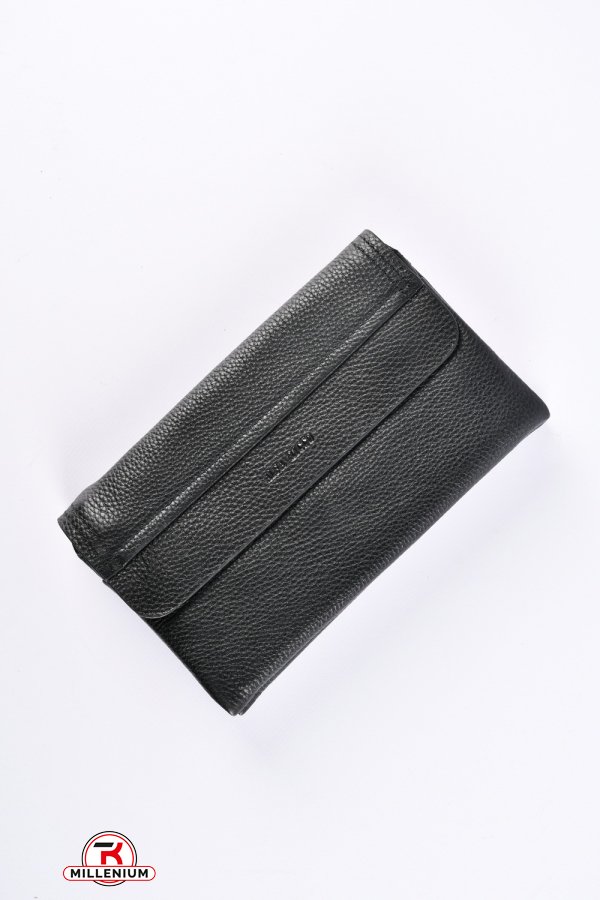 Портмоне мужской кожаный (color.black) размер 22/13см. "ALFA RICCO" арт.AR3001/D