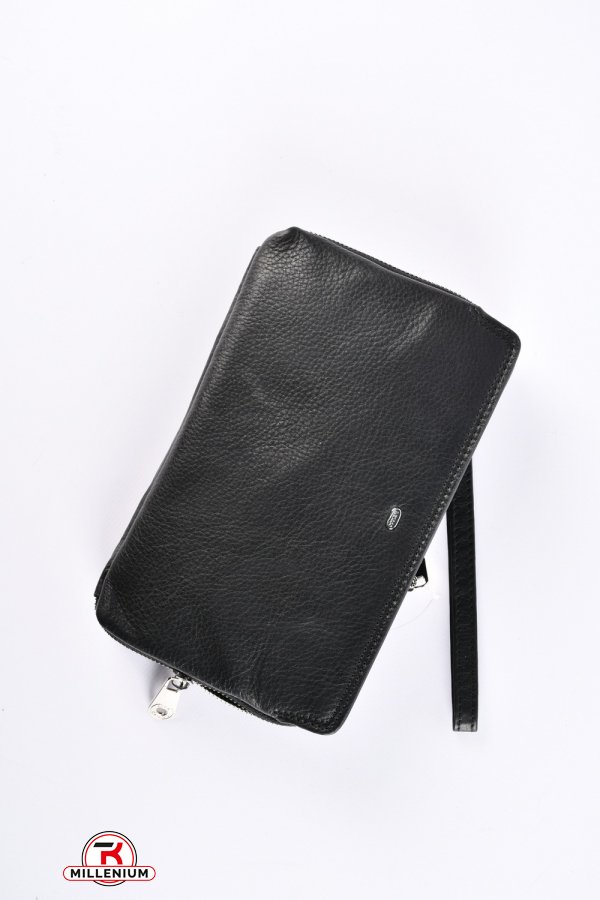 Портмоне мужской кожаный (color.black) размер 23/14см. "ALFA RICCO" арт.AR1115/NC
