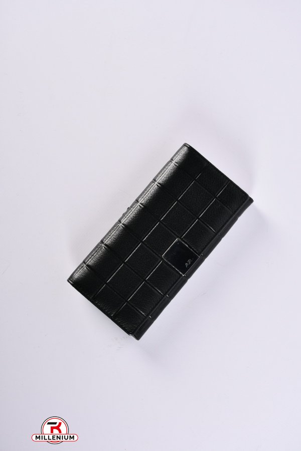 Кошелёк женский из натуральной замши (color.black) размер 19/9 см. "Alfa Ricco" арт.AR2017/MC