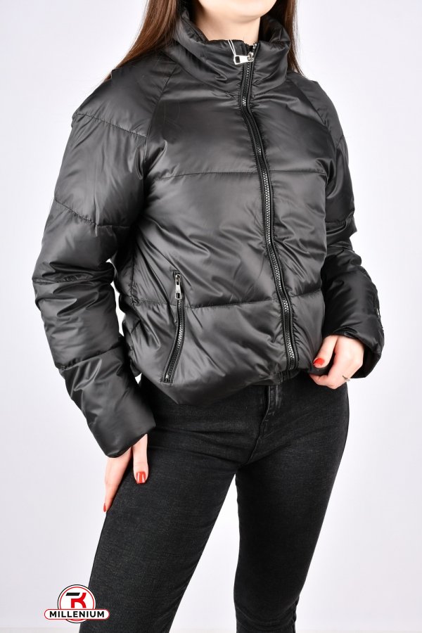 Куртка жіноча демісезонна (кол. чорний) болонева Розміри в наявності : 44, 46, 48, 50 арт.8278