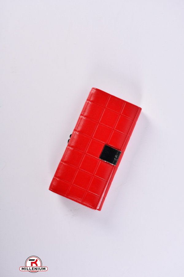 Кошелёк женский из натуральной замши (color.red) размер 19/9 см. "Alfa Ricco" арт.AR2017/MC