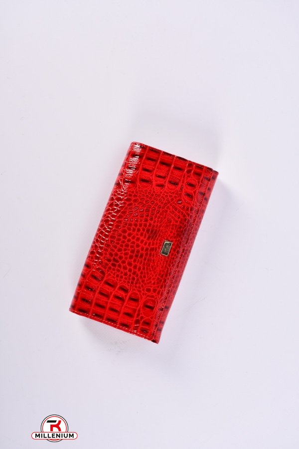 Кошелёк женский кожаный лаковый (color.RED) размер 18.5/9 см. "Alfa Ricco" арт.AR3430/WE