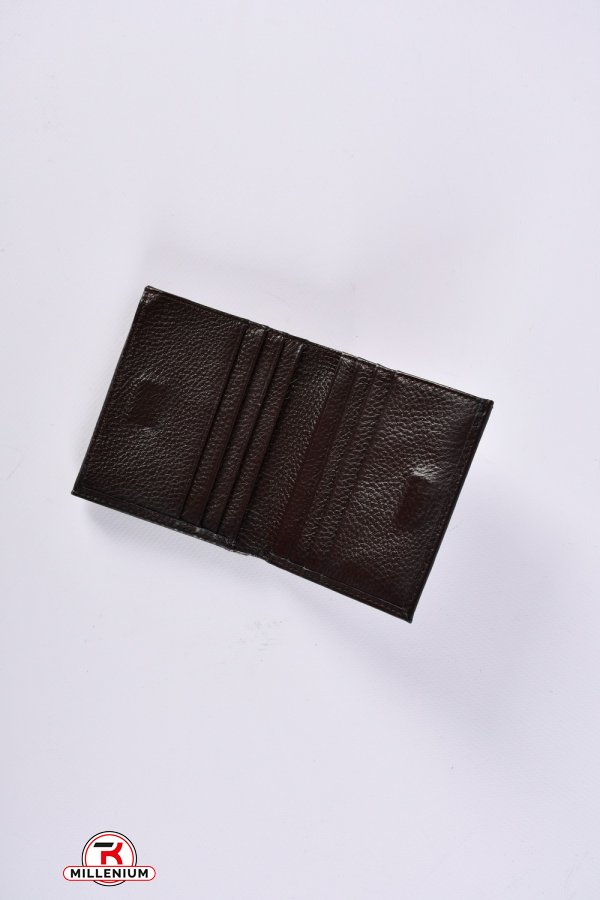 Кошелёк женский кожаный (color.coffee) размер 10/9 см."Alfa Ricco" арт.CL2206-037M-3