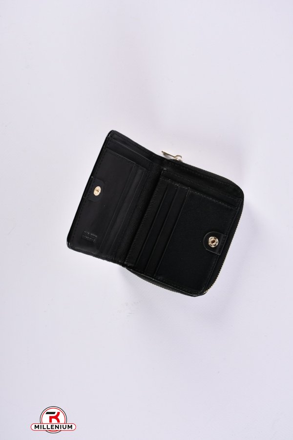 Кошелёк женский кожаный (color.black) размер 11/9 см."Alfa Ricco" арт.AR6123B/LC