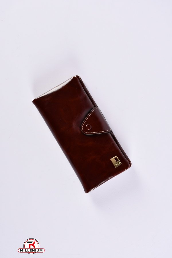 Кошелёк женский кожаный (color.COFFE) размер 19/9 см."Alfa Ricco" арт.JS2192