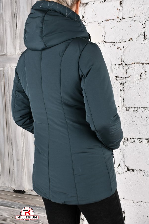 Куртка женская (цв.зеленый) из плащевки демисезонная "SALAVINA" Размеры в наличии : 46, 50, 52, 54, 56 арт.T-882