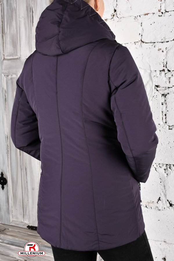 Куртка женская (цв.черный) из плащевки демисезонная "SALAVINA" Размеры в наличии : 46, 54, 56 арт.T-882