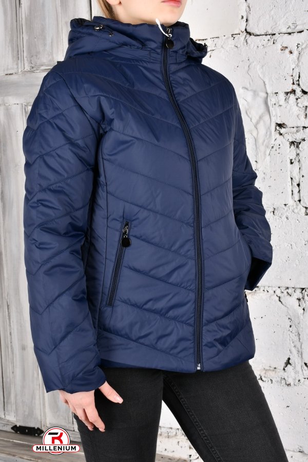 Куртка жіноча (кол. т. синій) з плащової тканини демісезонна "FINEBELL" Розміри в наявності : 46, 50, 54 арт.2036-1H