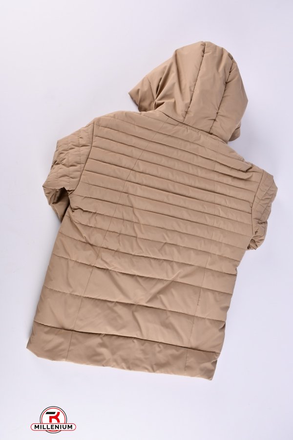 Куртка жіноча (кол. капучино) з плащової тканини демісезонна "Saint Wish" Розмір в наявності : 58 арт.7033