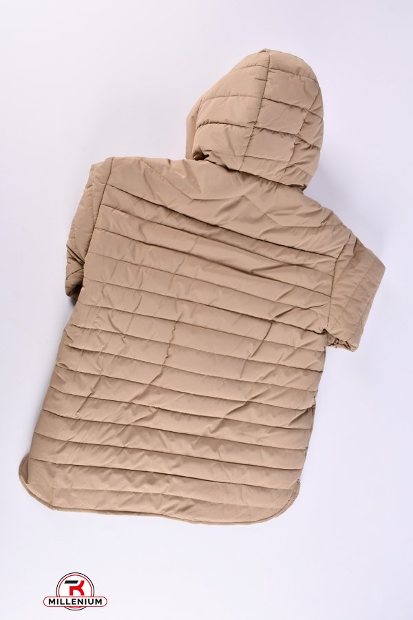 Куртка жіноча (кол. капучино) з плащової тканини демісезонна "Saint Wish" Розміри в наявності : 50, 52, 54, 56, 58 арт.7032