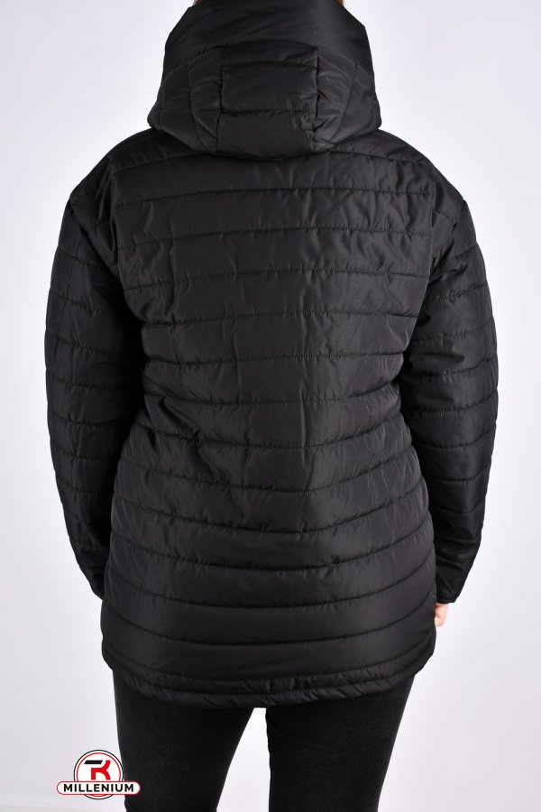 Куртка жіноча (кол. чорний) з плащової тканини демісезонна "Saint Wish" Розміри в наявності : 52, 54, 56 арт.7031