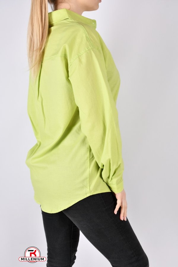 Рубашка женская (цв.салатовый) "QIANZHIDU" Размеры в наличии : 44, 46, 48, 50, 52 арт.EC16352083