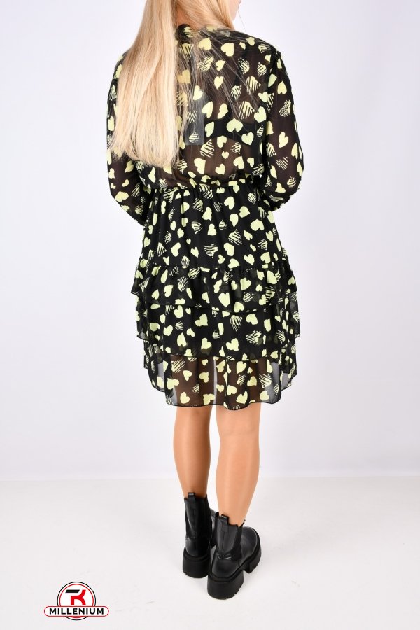 Платье женское (цв.салатовый) шифоновое "QIANZHIDU" Размеры в наличии : 40, 42, 44, 46, 48 арт.EL16051907